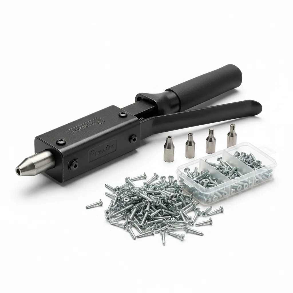 Hand Rivet Gun with 200 Aluminum Rivets
