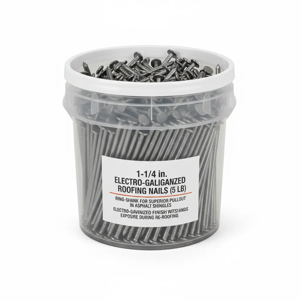 1-1/4 in. Electro-Galvanized Roofing Nails (5 lb)
