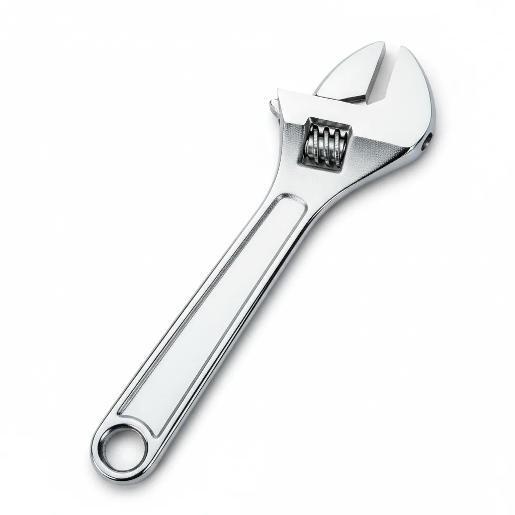 10 in. Adjustable Wrench, Chrome Finish